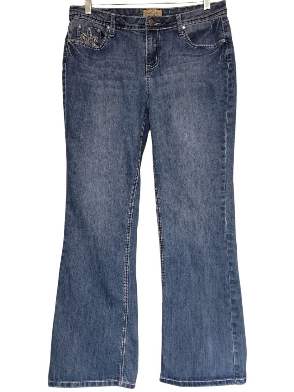 Earl Jeans Flare / Bootcut Womens Size 12 Measures 34x31 Decorated Pockets